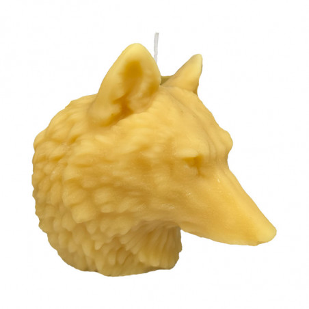 Wachskerze Wolfskopf – Dekokerze aus Wachs