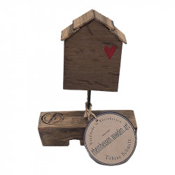 Haus auf Daube mit Schindeln – Unikat aus Weinfass-Holz